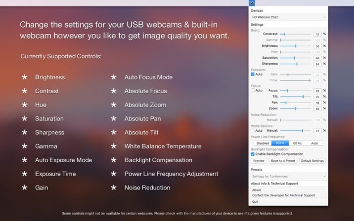 Microsoft webcam settings mac laptop